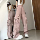 Women's Cargo Pants in Y2K Style with High Waist and Streetwear Flair