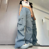 Women's Cargo Pants in Y2K Style with High Waist and Streetwear Flair