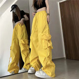 Women's Cargo Pants in Y2K Style with High Waist and Streetwear Flair