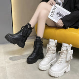 Y3K White High Platform Boots Ankle Boots