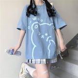 T-shirt e-mädchen ourson kawaii übergröße