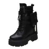 Y3K White High Platform Boots Ankle Boots