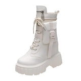 Y3K White High Platform Boots Ankle Boots