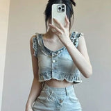 Fitted Crop Top and High-Cut Skirt