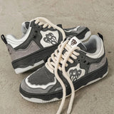 Y2K Chunky Sneakers in Gray & Black Perfect for edgy looks and alternative fashion