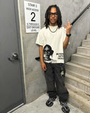 Y2K Hip Hop Oversized T-Shirt with "BUSINESS AFTER HOURS"