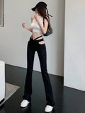 E girl Rhinestone-Studded Low Rise Denim Flared Pants