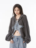 Y2K Star Cardigan for Women Cropped and Oversized
