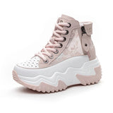 Zip-Up Platform shoes Trendy Sneakers