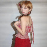 e-girl sleeveless To summery backless tank tops