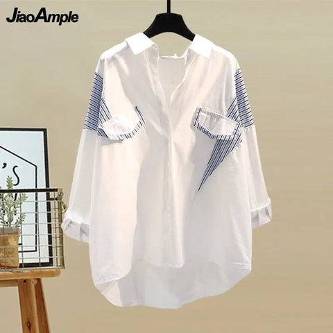 Set Weite Jeans mit Crop-Top & Oversized Hemd