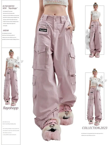 Rosa Y2K Cargo Pants with Oversized Cut