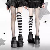 Y2K Punk-Stil Plateau-Stiefeletten mit Ketten und Sternen