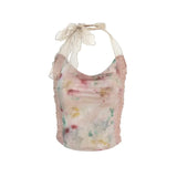 Y2K Vintage-Style Tops with Butterfly Print