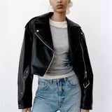 E-Girl Black Vegan Leather Jacket with Belt