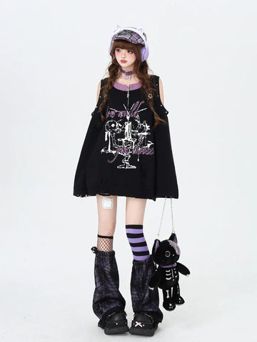 Oversized Harajuku Pullover with Zipper