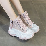 Zip-Up Platform shoes Trendy Sneakers
