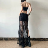 Black Flared Skirt for Gothic and Coquette Styles