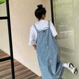 Oversized Denim Overall Dress for Women Comfortable and Casual in the 90s