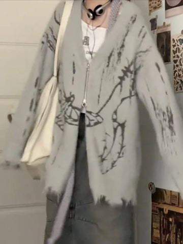 Cozy Cardigan in Korean Style Stylish with Zipper