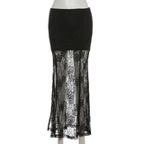 Black Flared Skirt for Gothic and Coquette Styles