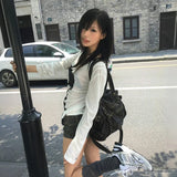 Oversized Graphic T-Shirt Grunge Style brown