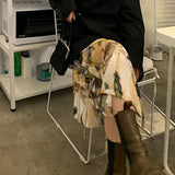 Colorful fairy-grunge Tie-Dye Midi Skirt for alternative fashion