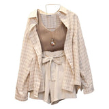 Plus Size Light-Academia Outfit Casual Starter Set for Summer