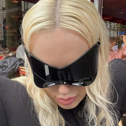 Futuristic Y3K Shield Sunglasses for Women