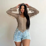 Fransen Hoodie and Y2K Cami Top for Trendy Women