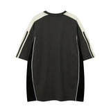 Oversize Grunge T-Shirt with Logo Red