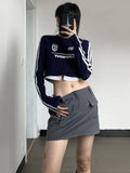 Damen Crop Top im Retro E-girl stil