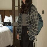 Oversized Karo Shirts for Women Grunge Fashion