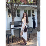 Indie-Style Women's Midi Dress with Lace PatchworkCharming Fashion