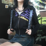 Japanese Cropped Jacket with Print Harajuku Style for your