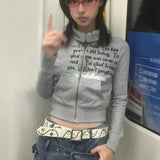 Japanese Cropped Jacket with Print Harajuku Style for your