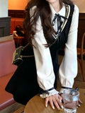 Gothic-Lolita school dress in kawaii style with two-piece look
