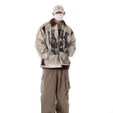 Stylish College Y2K Jacket with Color Combination and Unique