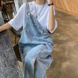Oversized Denim Overall Dress for Women Comfortable and Casual in the 90s