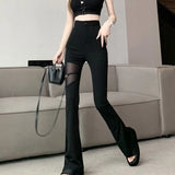 E-Girl Baggy Pants with High Waist & Mesh Insert