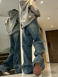 Y2K High Waist Jean im Streetwear-Look mit weitem Bein