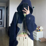 dark blue Y2K sweater with star pattern