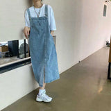 Oversized Denim Overall Dress for Women Comfortable and Casual in the 90s