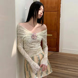 Off-Shoulder Mesh Top for Women Kinky Indie Style