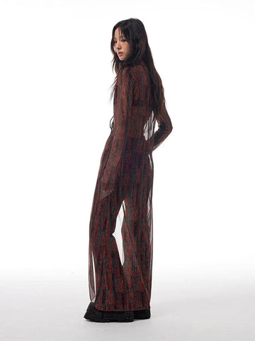 Grunge Boho-Cardigan for Women Light Summer Coat with Pattern