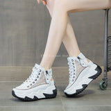 Zip-Up Platform shoes Trendy Sneakers