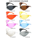Futuristic Y3K Shield Sunglasses for Women