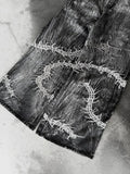 Gothic Retro Centipede-Design Softer Oversized Jean