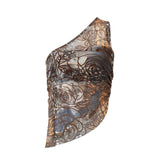 Transparent Lace Crop Top in 90s Grunge Style