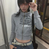 Japanese Cropped Jacket with Print Harajuku Style for your